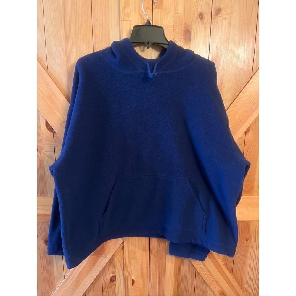 J Crew sweater hoodie large blue pullover sweatshirt (1565)